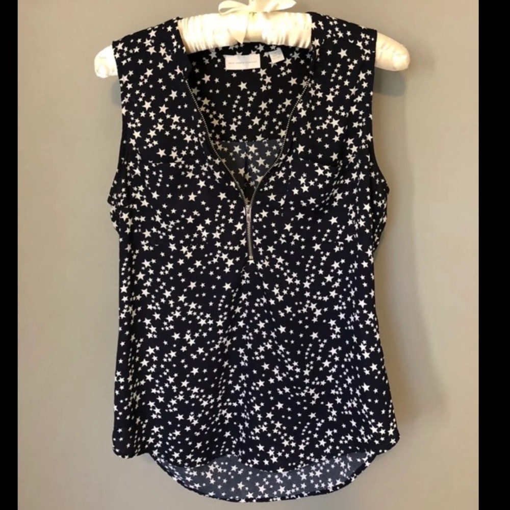 NY&Co Star-print Sleeveless Blouse